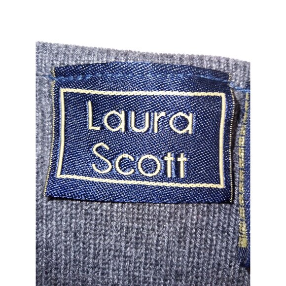 Laura Scott Women's Grey Cardigan Sweater Size Medium - Picture 5 of 6